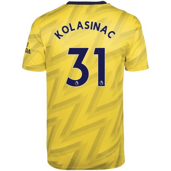 Trikot Arsenal NO.31 Kolasinac Auswarts 2019-20 Gelb Fussballtrikots Günstig